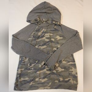 Lovely Melody Camo And Gray Lightweight Hoodie